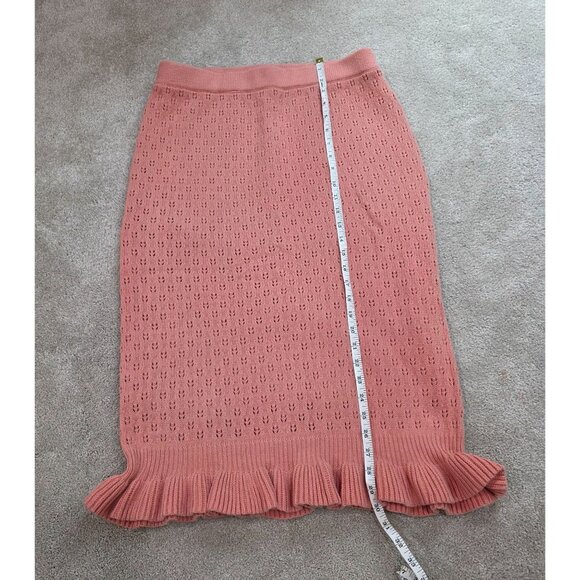 Lauren Conrad XXL Pink Knit Skirt With Ruffle Hem - Picture 1 of 8